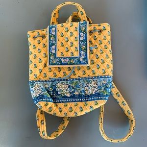 Yellow and blue VERA BRADLEY backpack